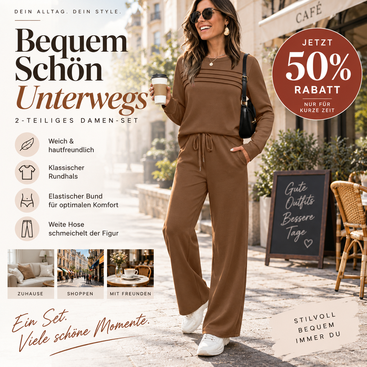 🐥 50% RABATT! ✨Komfortables Damen‑Set