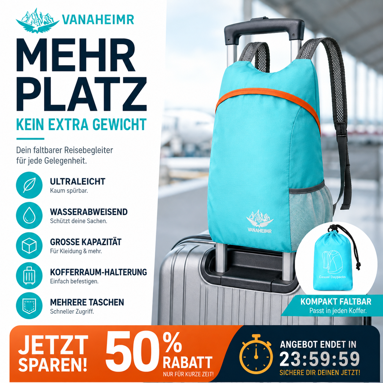 🔥 Ultraleichte faltbare Reise- und Aufbewahrungstasche