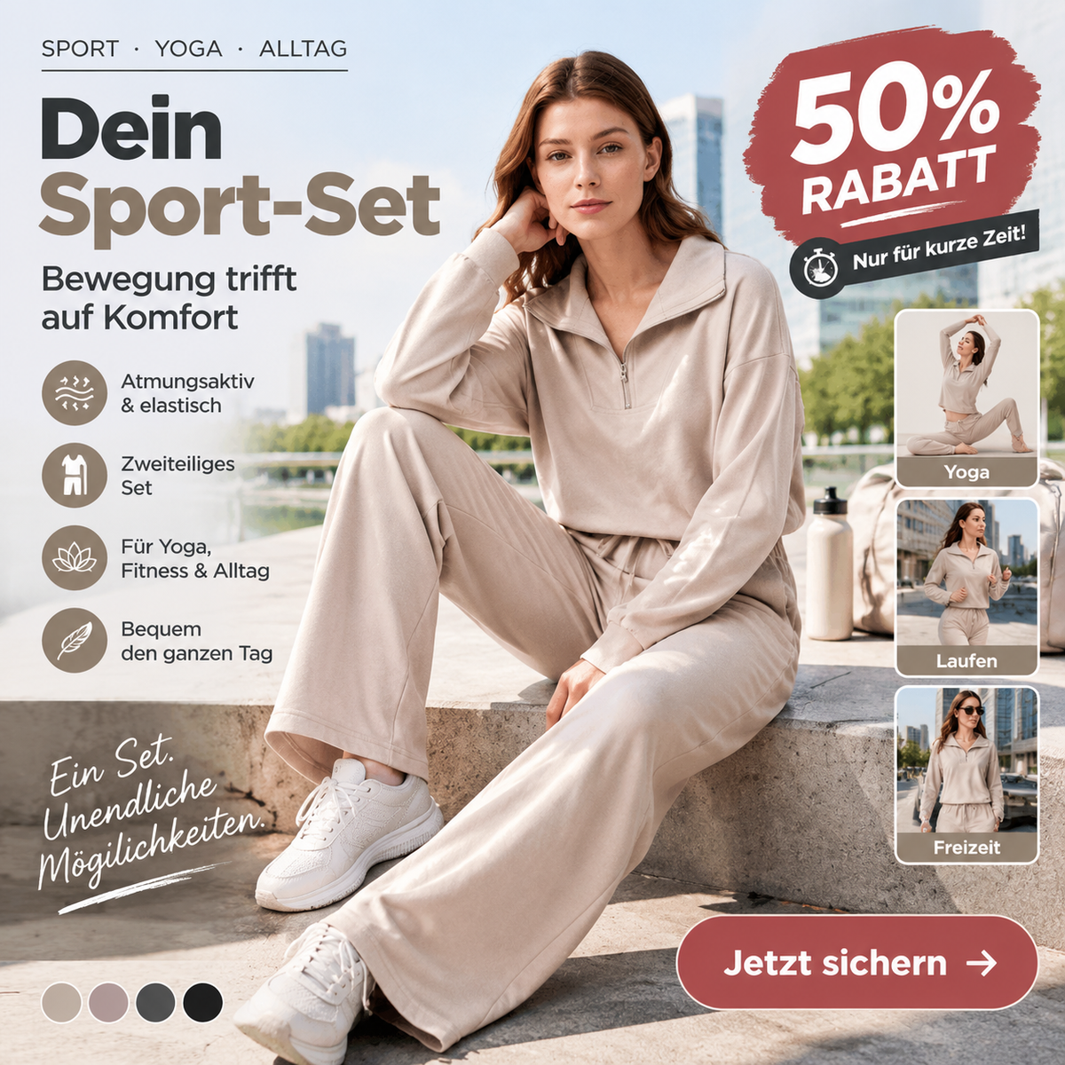 ❄️ 50% RABATT! ⏰2-teiliges Sportset für Damen✨