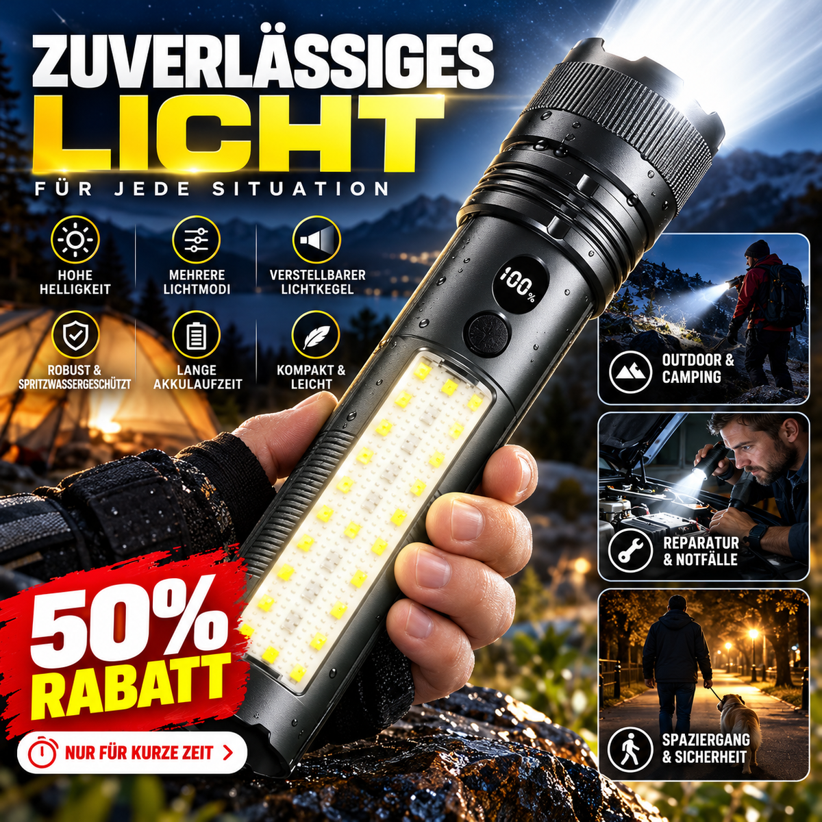 🔦 LED Taschenlampe