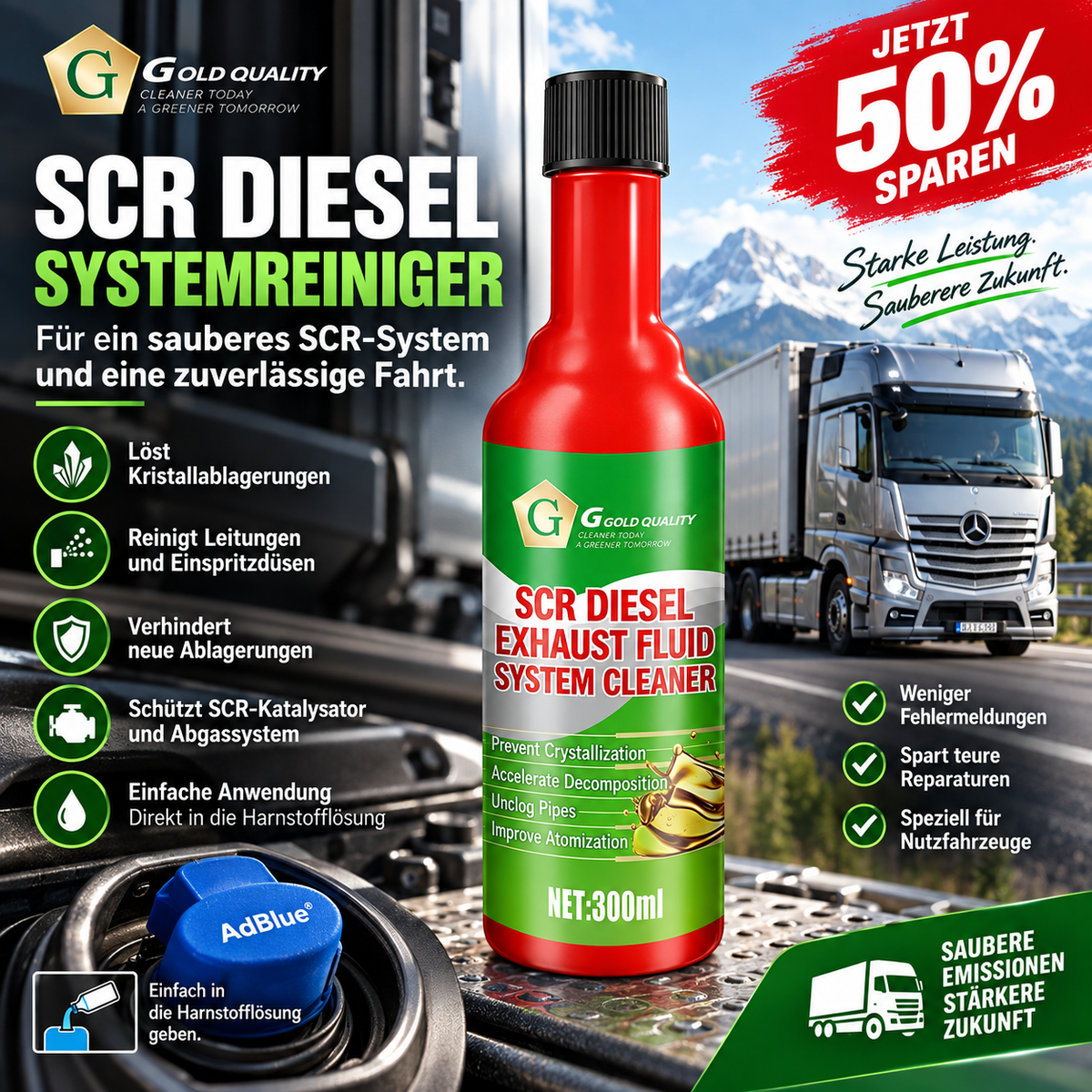 🔥 SCR Harnstoffsystem Reiniger für LKW
