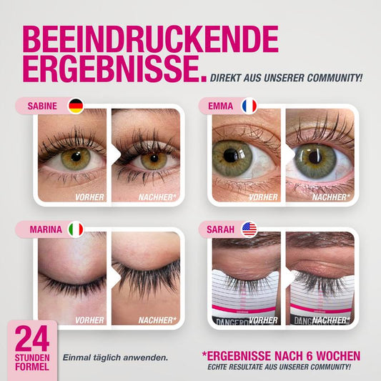 LASHCOCA!NE PLUS Wimpernserum – Das Original für lange & volle Wimpern – Wimpernbooster mit PRO-Formel & 2-fach Wirkansatz – Vegan – Made in Germany by Svenja Walberg