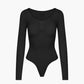 Creamy Fabrics – Bodysuit Sculpting Shapewear Langarm mit String