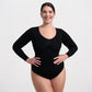 Creamy Fabrics – Bodysuit Sculpting Shapewear Langarm mit String
