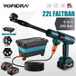 YOFIDRA 200bar Akku-Hochdruckreiniger - Kompatibel mit Makita 21V Akkus, bürstenloser Motor, 4,1 Liter/Minute Durchflussrate, ausgestattet mit einer 6-in-1 Düse und Akkuladestandsanzeige, geeignet für Auto, Hof und Gartenbewässerung.